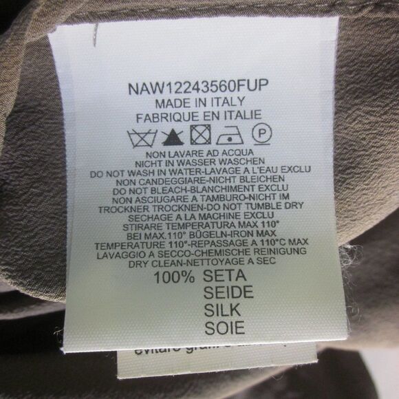 Fay Silk Dolman Sleeve Jacket Zip Front Tan Cuffed Short Sleeve Made in Italy - Picture 11 of 16